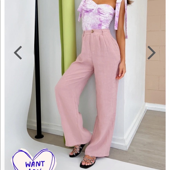 VRG GRL blush linen pants - Picture 2 of 5